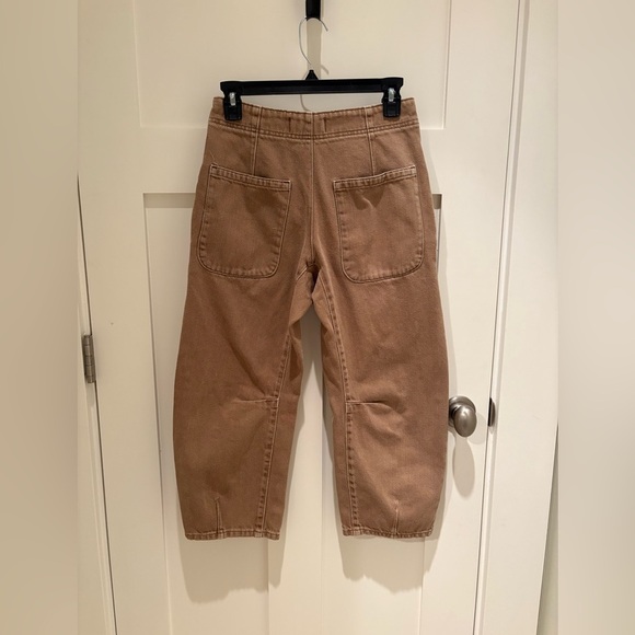 We The Free Free People Osaka Mid Rise Barrel Leg Cropped Loose Fit size 24 - Picture 4 of 8